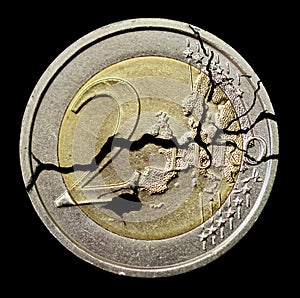 Cracked coin