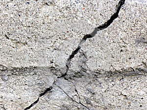 Cracked concrete