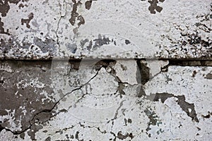 Cracked concrete blocks