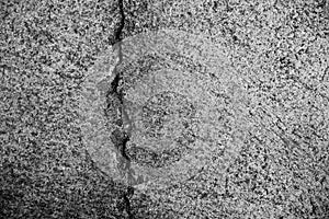 Cracked concrete floor closeup for background.