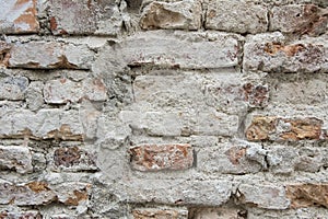 Cracked concrete and Old brick wall background