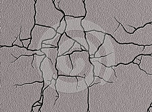 Cracked concrete surface