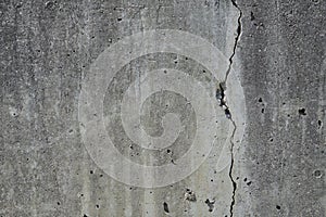 Cracked concrete wall