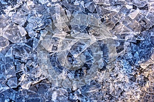 Cracked cool ice texture in iceland.its broken.