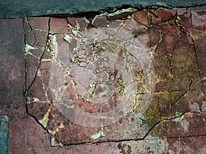 Damaged cements footpath.