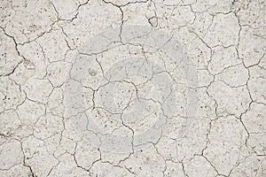 Cracked desert soil. Global warming concept. Arid climate. Dry dewatered sandy ground. Abstract texture or background
