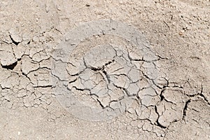 Cracked Dry Earth Top View as Drought and Global Warming Concept