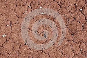 Cracked dry lake bed, Red rock and desert landscape, Southwest USA