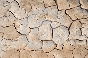 Cracked, dry soil. Drought.