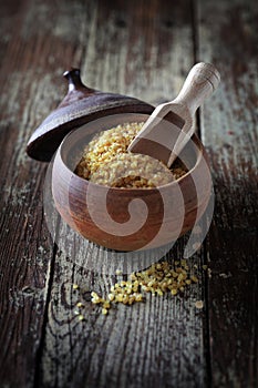 Cracked durum wheat or bulgur photo