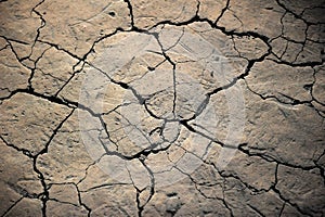 Cracked earth background with texture of different brown tones