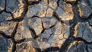 Cracked earth. Cracked soil on dry season. Global warming