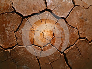 Cracked earth texture pattern