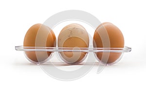 Cracked Egg among Eggs