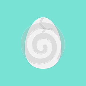 Cracked egg vector illustration, Easter flat style icon