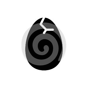 Cracked egg vector illustration, Easter solid style icon