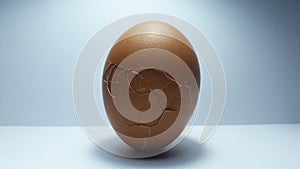  cracked egg with white background