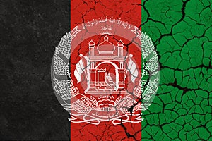 Cracked Afghanistan Flag - Crisis photo