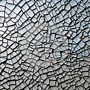A cracked and fragmented texture with broken glass and shattered pottery5, Generative AI