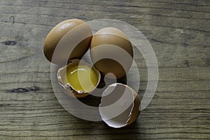 Cracked Fresh Brown Pastured Eggs