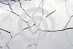 Cracked glass