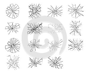 Cracked glass, Broken glass effect for design, vector illustration