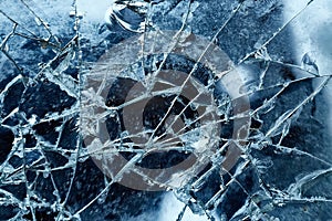 Cracked glass detail