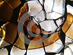 Cracked glass detail