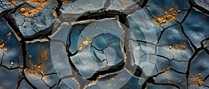 Cracked gray earth texture