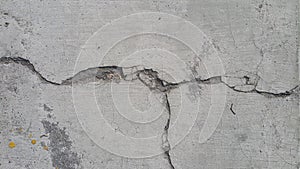 Cracked grey cement floor wall background texture concrete