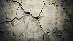 Cracked Grey Stone Wall Texture Background