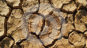 Cracked ground after drought