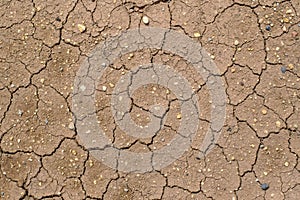 The cracked ground, Ground in drought, Soil texture and dry mud, Dry land, dry cracked eart background.