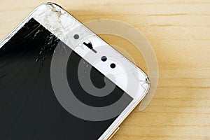 Cracked Hand Phone Screen Banner