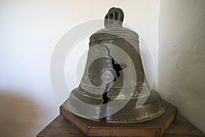 Cracked historic chapel bell