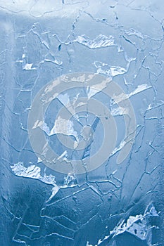 Cracked ice surface (background, texture)