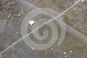 cracked ice texture, abstract seasonal winter cold background, natural ice, broken ice on a lake