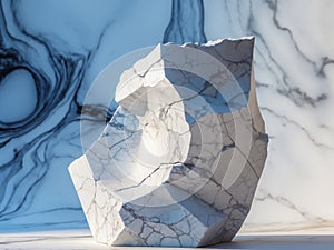 Cracked Marble Sculpture Abstract Background