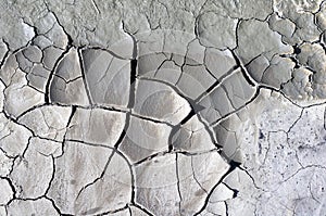 Cracked mud texture of dry ground