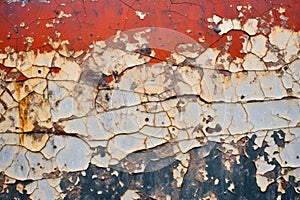 cracked paint on an old boat hull