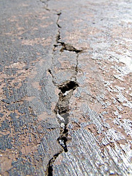 Cracked road photo