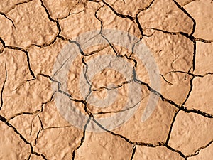 Cracked soil background. Dry mud cracks texture