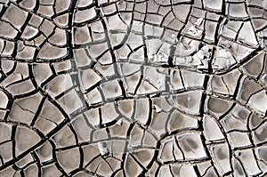 Cracked soil of desert