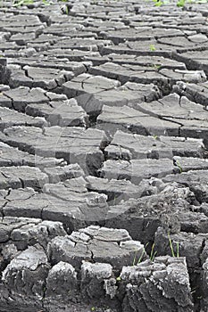 Cracked soil by erosion, artwork of nature photo