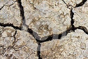 Cracked soil ground background.