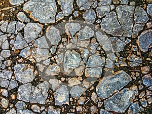 cracked stone floor road background