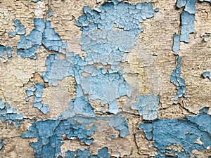 Cracked stucco concrete vintage wall background, old wall