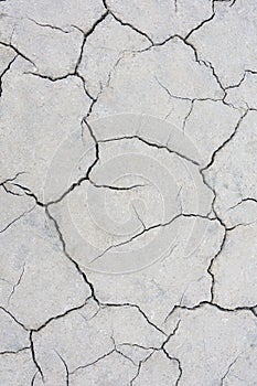 cracked up topsoil in a catastrophic drought in summer