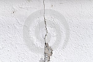 Cracked wall structural damage, water damage or frost damage