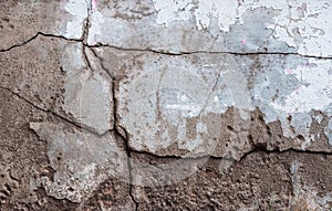 Cracked wall texture cement floor background